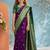 Purple zari art silk saree