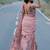 Pink designer digital printed pure linen saree