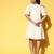 Women's pure cotton embroidered crausha lace a line dress
