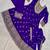 Women's purple embroidered  anarkali kurta set with pant and dupatta