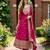 Women's rani pink embroidered  anarkali kurta set with pant and dupatta