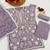 Purple embroidered faux georgette sharara suit