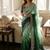 Emerald Green Bottle Green Shaded Color In Sequence Embroidery Chiffon Saree Work