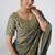 bollywood mor heavily encrusted sequin border shimmer saree with unstitched blouse