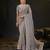 trendy gray pastel floral embroidered border kashmiri organza saree with unstitched blouse