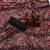 Maroon Ajarakh Print Real Mirror Crepe Silk Saree