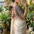 White Embroidery Sequence Buttis Satin Saree