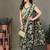 Light Green Printed Work Chiffon Saree