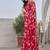 Rani Pink Color Printed Work Chiffon Saree