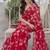 Rani Pink Color Printed Work Chiffon Saree