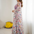 Rani Pink Color Printed Work Chiffon Saree