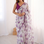 Purple Printed Work Chiffon Saree