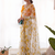 Yellow Color Printed Work Chiffon Saree