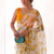 Yellow Color Printed Work Chiffon Saree