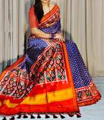 Purple Color Lagadi Patta And Weaved Zari Border Work Silk Patola Saree