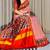Red Color Lagadi Patta And Weaved Zari Border Work Silk Patola Saree