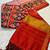 Red Color Lagadi Patta And Weaved Zari Border Work Silk Patola Saree