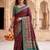 Wine Color Kashmiri Thread Wooven Work Silk Blend Saree