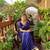 Purple Color Embroidery And Sequence Work Satin Saree