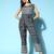 Muslin crochet sequin embroidery exclusive jump suit