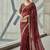 Maroon Color Designer Embroidery Work Sequins Jarl Thread With Cutwork Border Satin Silk Blend Saree