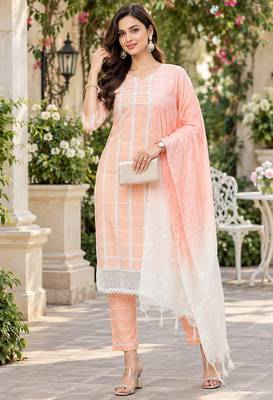 Women's south cotton  kurta pant dupatta set 1