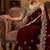 Maroon Embroidery And Sequin Work Satin Saree