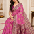 Pink Georgettete Saree With Blouse