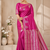 Rani Pink Color Nakashi Butta Figure Border Jari With Tassels Fumka On Pallu Tussar Silk Saree