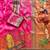 Rani Pink Color Jaqurad Weaving With Print Work Dola Silk Saree