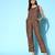 Women's belted sequin embroidered exclusive jump suit