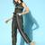 Women's sequin work chanderi print belted jump suit
