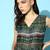 Women's sequin work chanderi print belted jump suit