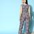 Women's belted sequin embroidered exclusive jump suit