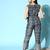 Muslin crochet sequin embroidery exclusive jump suit