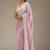 Pink Thread Sequin Faux Georgettete Saree