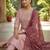 Women's art silk fabric embroidered kurta set with lace dupatta
