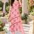 Women's silk chiffon printed kurta set with dupatta