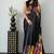 Black Mirror Work Satin Silk Saree
