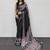 Black Heavy Mirror Work With Elegant Viscose Latkan Pallu Border Work Satin Art Silk Saree