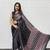 Black Heavy Mirror Work With Elegant Viscose Latkan Pallu Border Work Satin Art Silk Saree