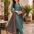 Women's straight side slit  kurta pant set with digital dupatta