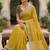 Yellow Color Embroidery Thread And Zari Work Georgette Saree