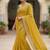 Yellow Color Embroidery Thread And Zari Work Georgette Saree