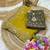 Yellow Color Embroidery Thread And Zari Work Georgette Saree