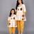 Mother daughter off white embroidery angrakha dhoti set