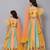 Mother daughter yellow floral printed off shoulder lehenga set