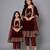 Mother daughter maroon velvet embroidered anarkali pant with net dupatta
