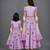 Mother daughter light purple flower lehenga set