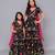 Mother daughter black print multicolor sharara set